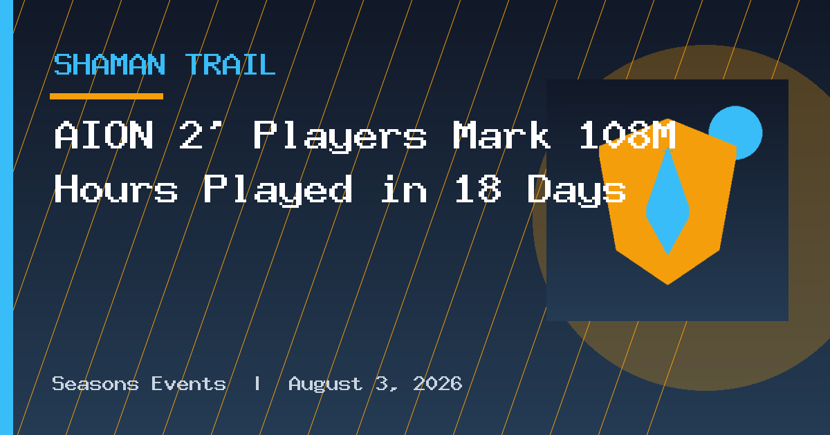 AION 2’ Players Mark 108M Hours Played in 18 Days