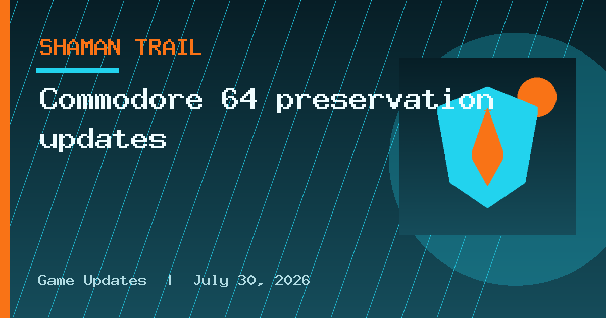 Commodore 64 preservation updates