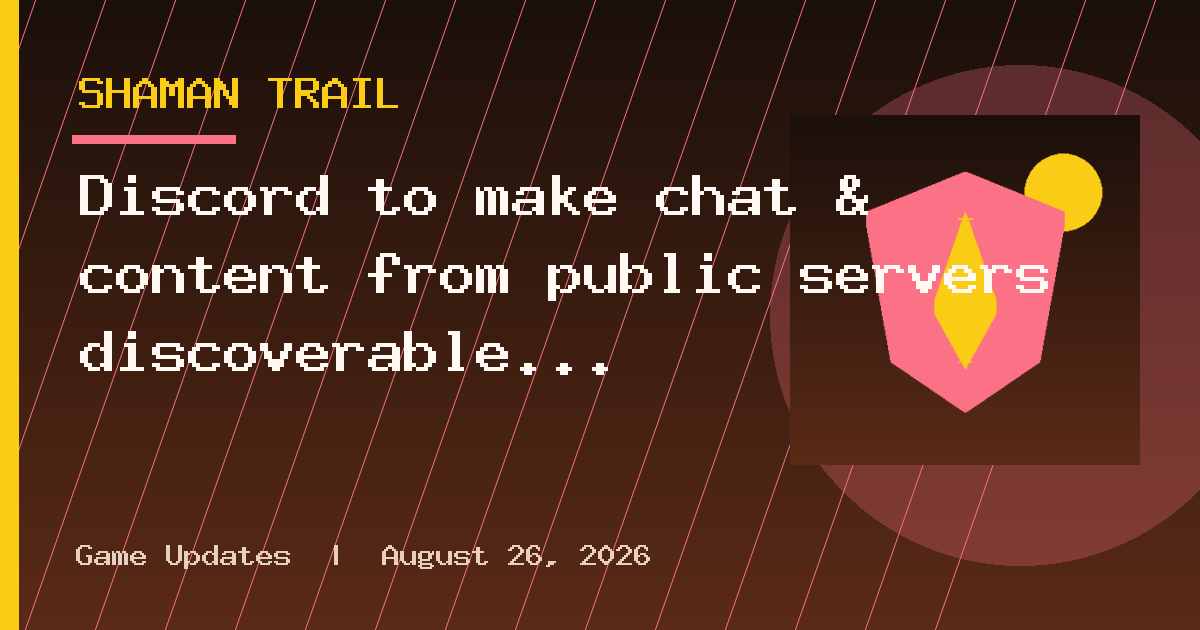 Discord to make chat & content from public servers discoverable in web searches