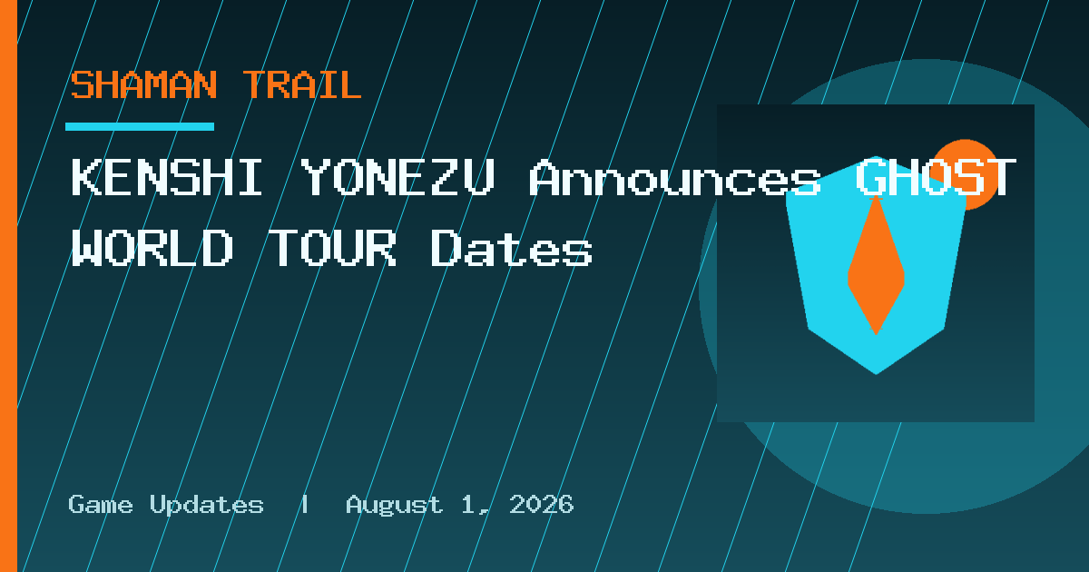 KENSHI YONEZU Announces GHOST WORLD TOUR Dates