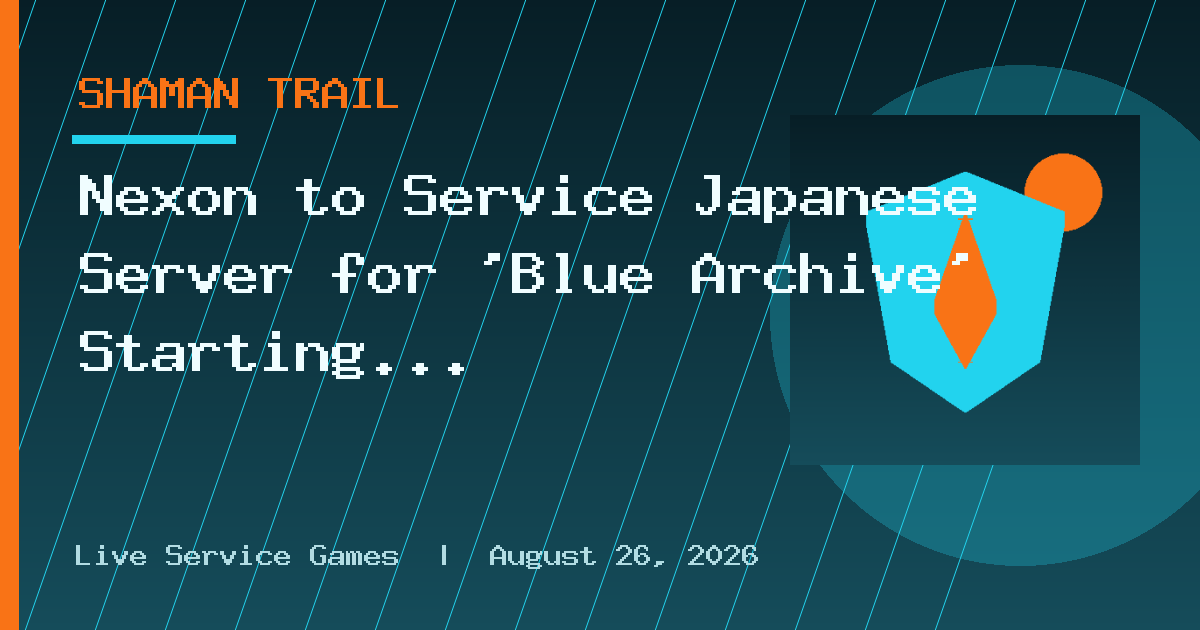 Nexon to Service Japanese Server for 'Blue Archive' Starting 2027